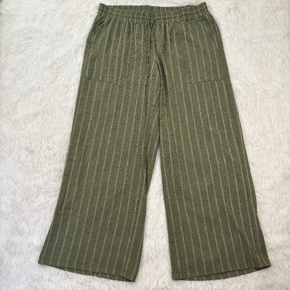 Ruby & Wren Crinkly Pull‎ On Wide Leg Flowy Pants Size 2X - Picture 1 of 7